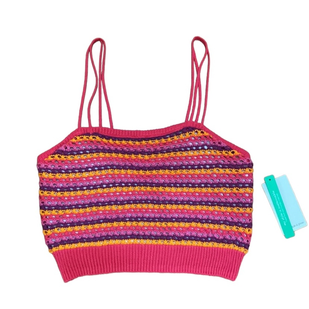 Stitch & Pine Y2K Crocheted Crop Top